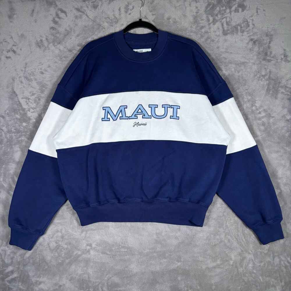 Hollister Maui Hawaii Baggy Cinch Graphic Crewneck Sweatshirt Men’s M Coastal